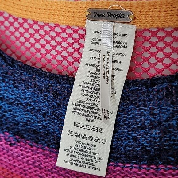 Free People Sunset Fringe Poncho Size XS/S - Picture 7 of 10